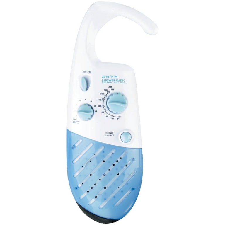 Conair SR11 Portable AM/FM Shower Hook Radio Speaker (Blue) Image 1