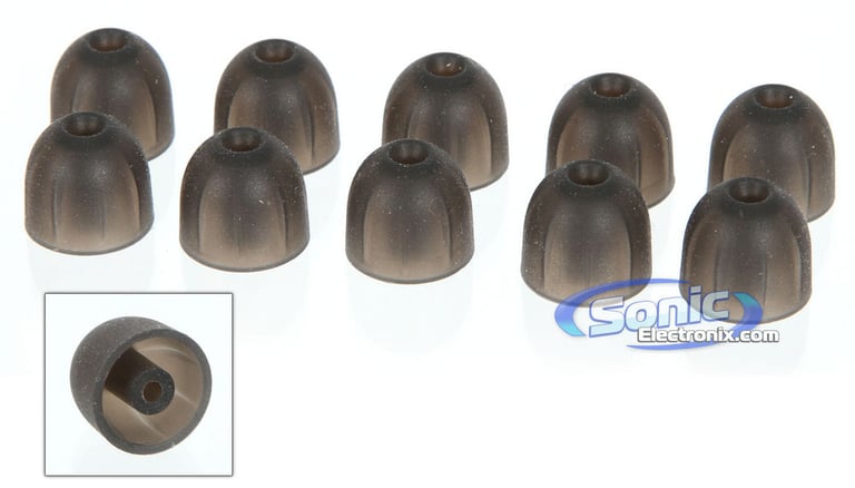 Westone STAR Silicone Eartips Replacement Ear Tips 10-Pack/5-Pairs - Black Image 1