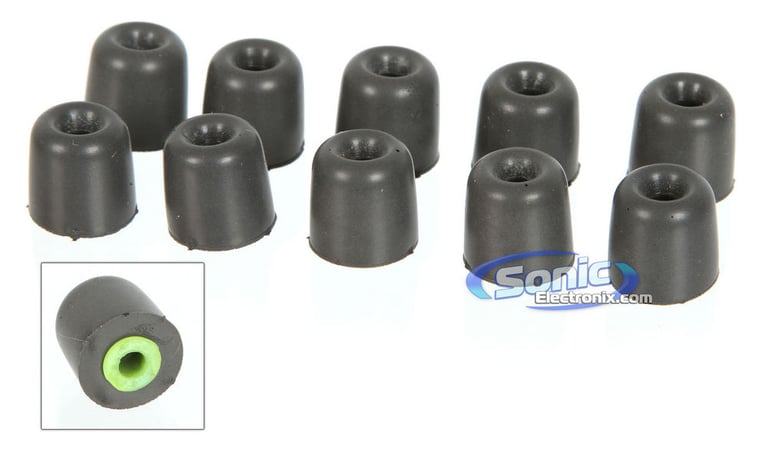 Westone TRUE-FIT Replacement Foam Eartips/Ear Tips 10-Pack/5-Pairs - Green Image 1