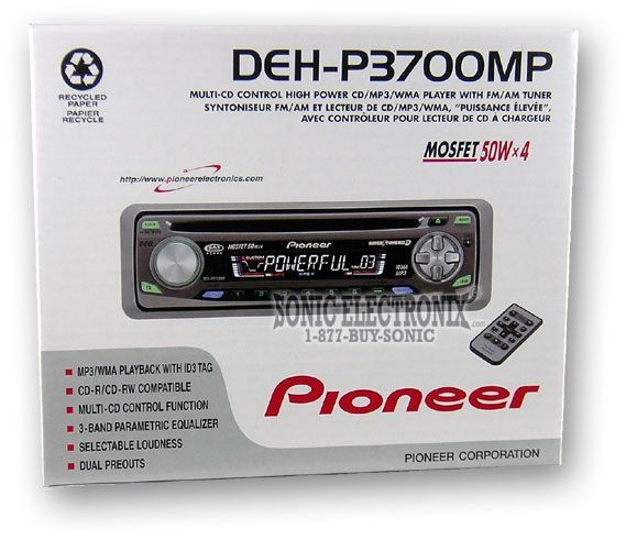 Pioneer DEH-P3700MP Image 2