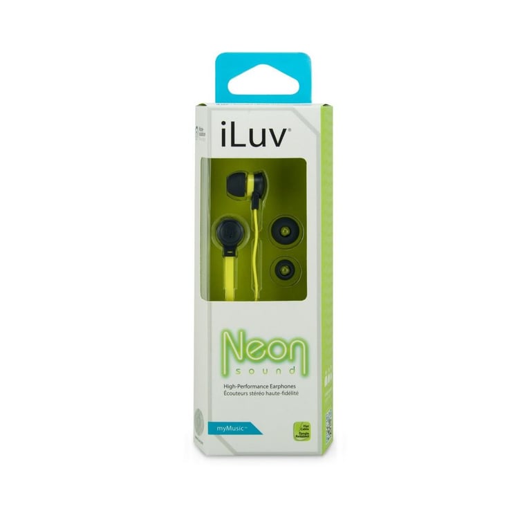 iLuv iEP334GRNN Neon Sound In-Ear Headphones/Earphones (Green/Black) Image 5