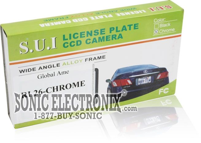 RL26 CHROME Universal High Resolution Backup / Rearview Camera with Chrome License Plate Frame Image 4