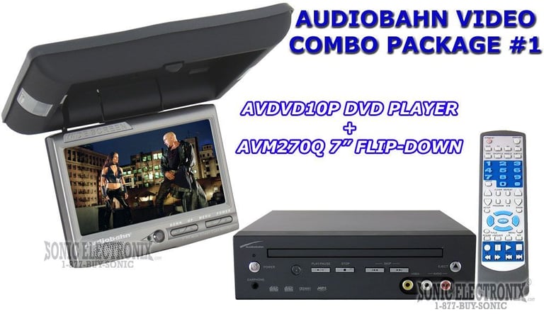 Audiobahn Mobile Video Package: AVDVD10P + AVM270Q Image 1