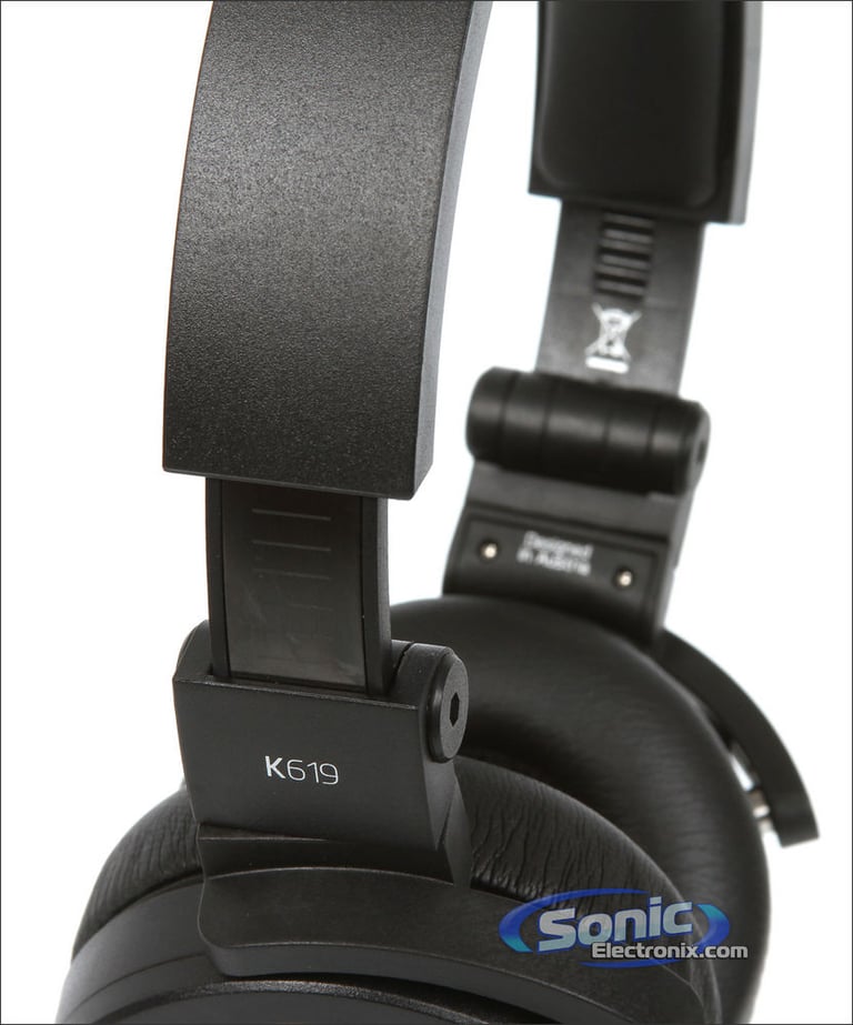 AKG K619BLK (K 619 BLK) Premium DJ Headphones Headset - Black (Open Box) Image 8