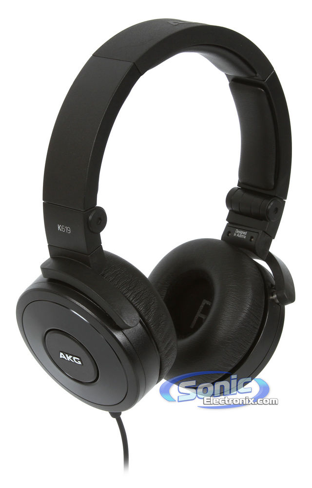 AKG K619BLK (K 619 BLK) Premium DJ Headphones Headset - Black (Open Box) Image 1