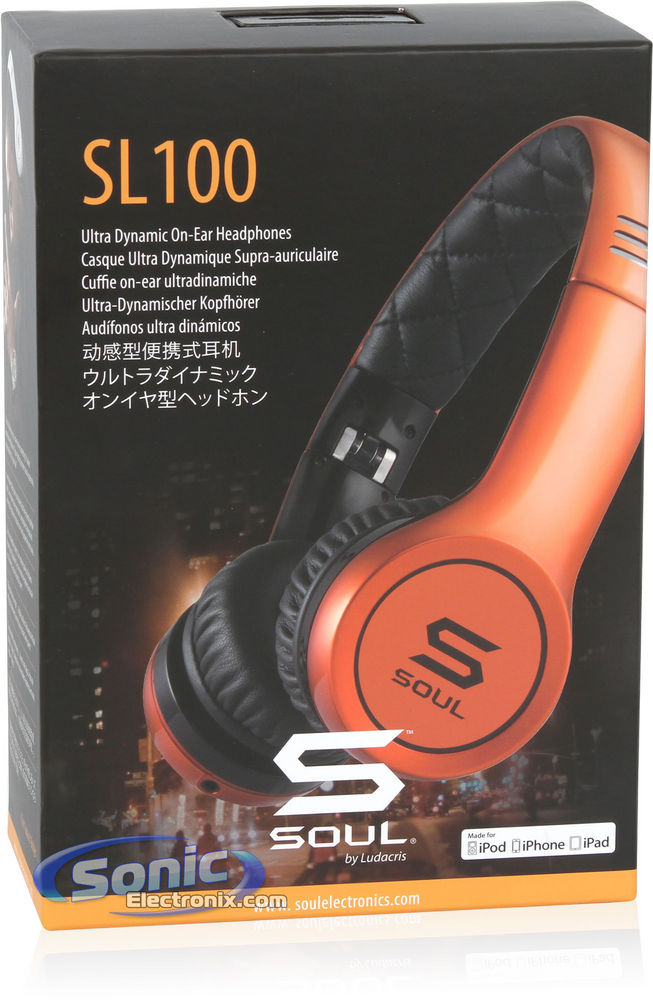 SOUL Electronics On-Ear Headphones (SL100BO) - Orange Image 10