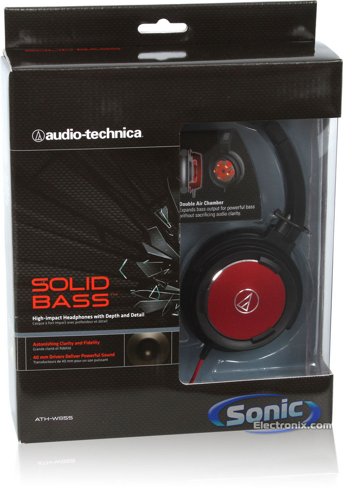 Audio Technica ATH-WS55BRD - Black/Red Open Box Image 9