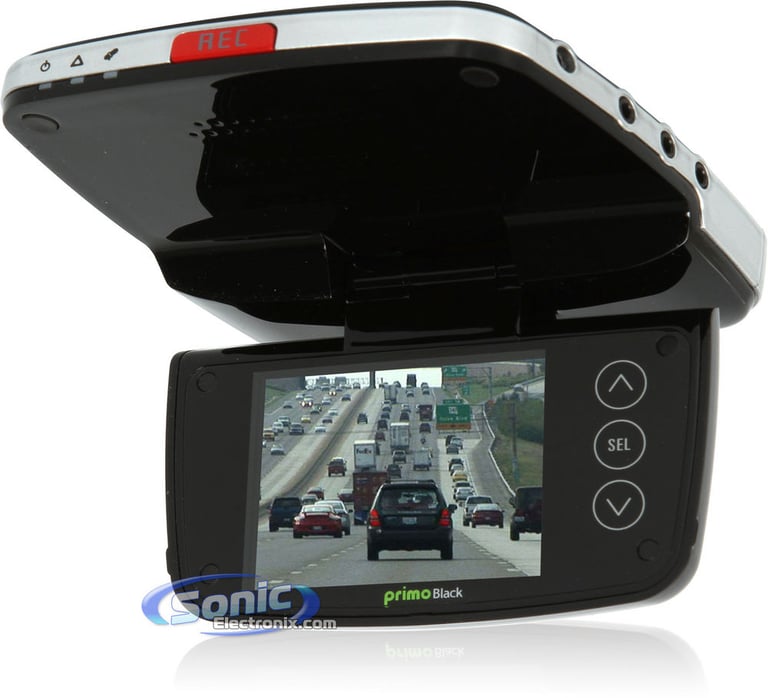 In Car Dash-Cam Blackbox Camera DVR Recorder w/LCD Flip Down Monitor Image 1