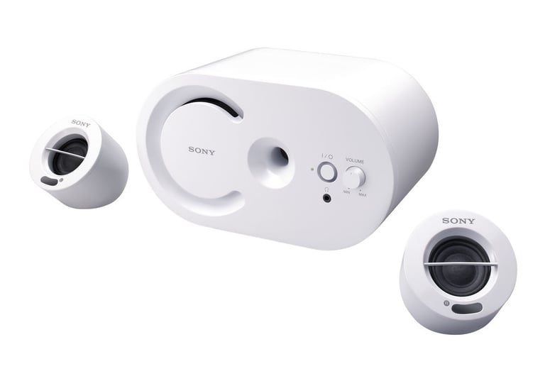 Sony SRS-D25/WHI (SRSD25/WHI) Desktop Computer Speakers - White Image 1