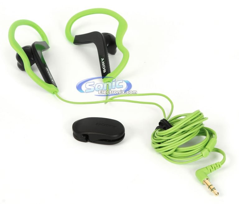 Sony MDR-AS200/GRN Earbuds Active Sports In-Ear Headphones (Green) Image 2