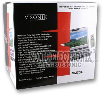 Video Combo: 7" In-Dash Monitor w/TV + DVD Player + 6 Disc CD Changer Image 9