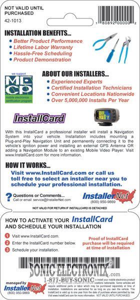 InstallCard 42-1013 (Navigation System) Image 2