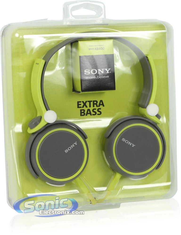 Sony MDR-XB400/GRN (MDRXB400/GRN) XB Extra Bass Headphones - Green  Open Box Image 8