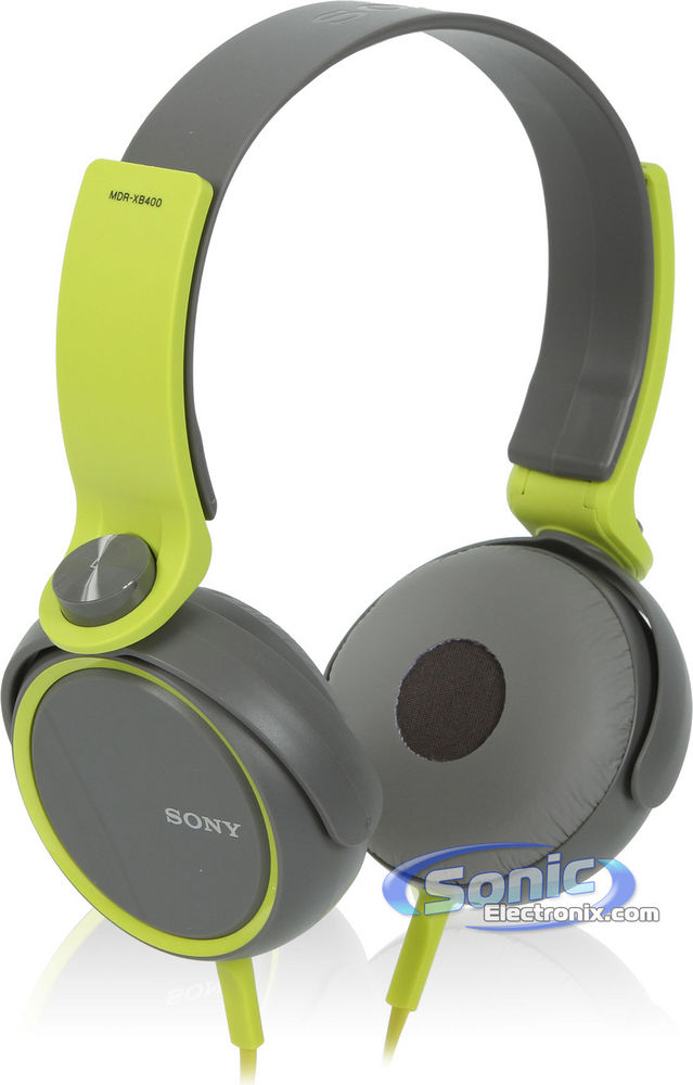 Sony MDR-XB400/GRN (MDRXB400/GRN) XB Extra Bass Headphones - Green  Open Box Image 1