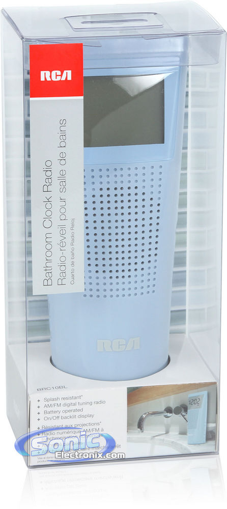 RCA BRC10BL Bathroom AM/FM Clock Radio (Blue) Image 8