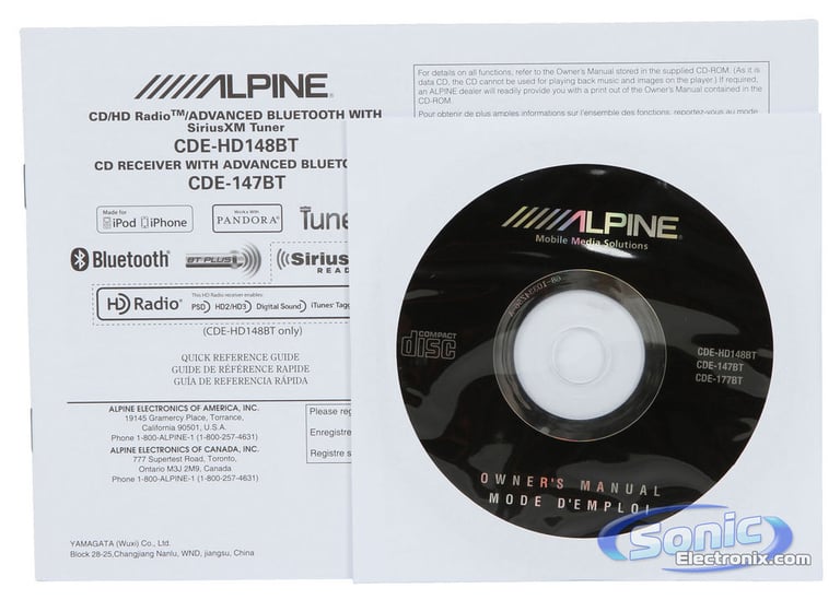Alpine CDE-HD148BT OPEN BOX COMPLETE Image 8