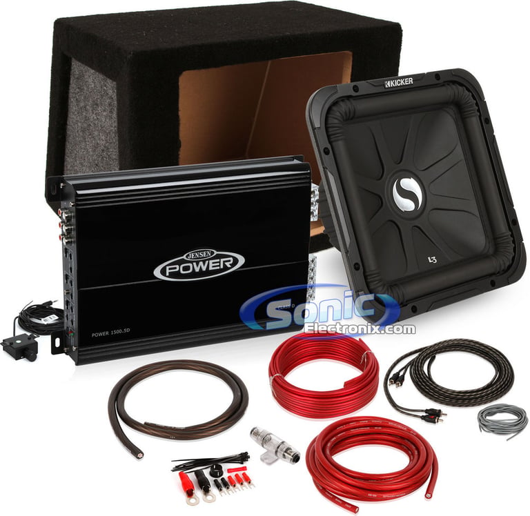 Jensen POWER1500.5D + Kicker Solo-Baric S12L34 Combo Image 1