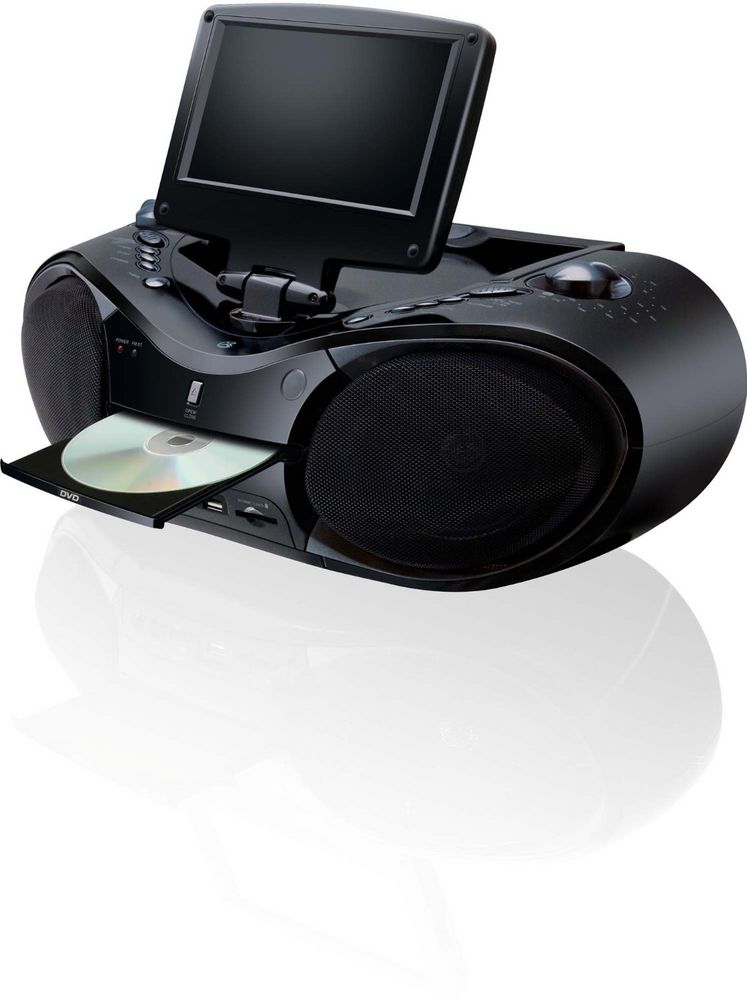 GPX BT780B Portable 7-Inch DVD/CD Player AM/FM Radio Boombox (Black) Image 3