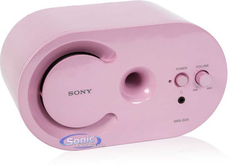Sony SRS-D25/PNK (SRSD25/PNK) Desktop PC Computer/Laptop Speakers - Pink Image 3