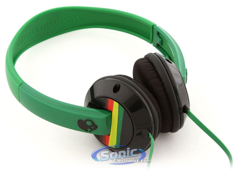 Skullcandy Uprock (S5URDZ-217) On-Ear Headphones - Green Rasta Image 3