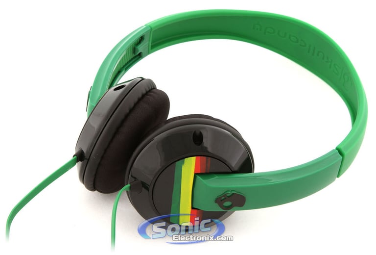 Skullcandy Uprock (S5URDZ-217) On-Ear Headphones - Green Rasta Image 4