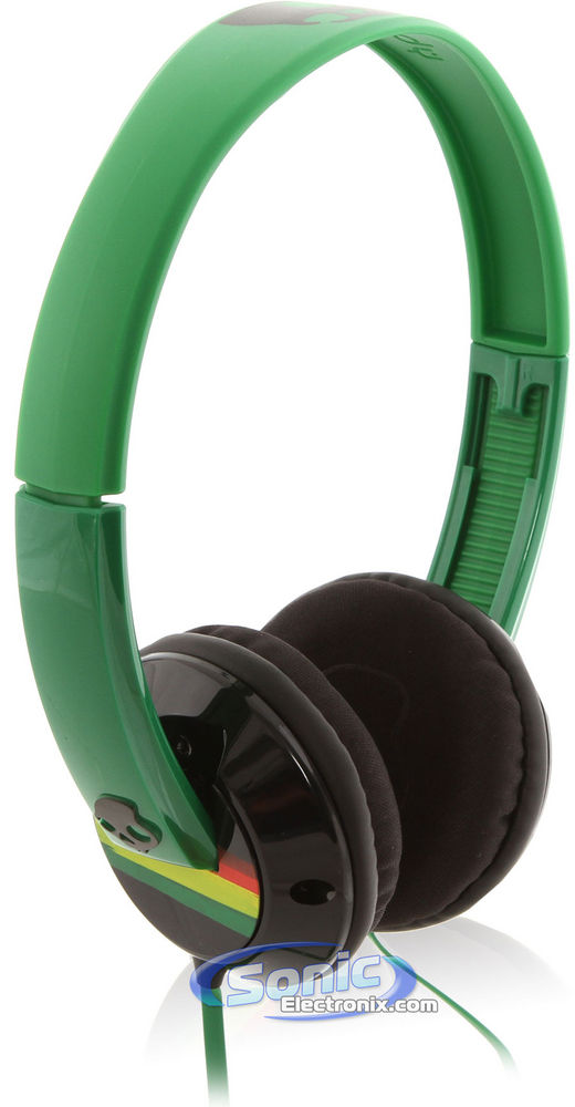 Skullcandy Uprock (S5URDZ-217) On-Ear Headphones - Green Rasta Image 1