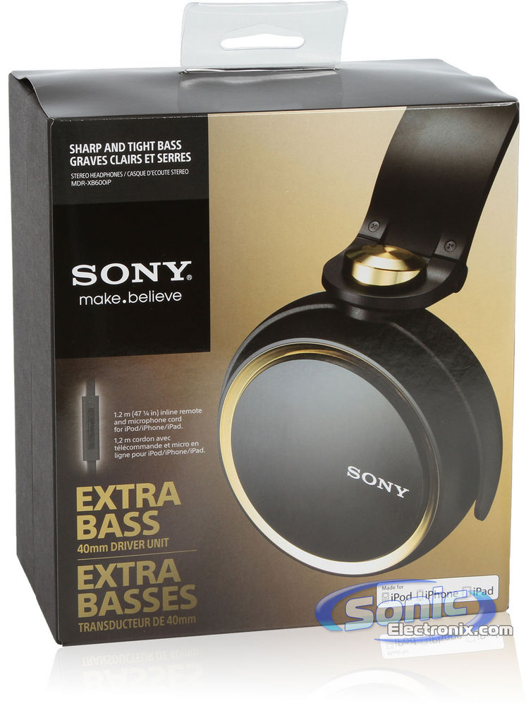 Sony MDR-XB600iP (MDRXB600iP) On-Ear XB Extra Bass Headphones Open Box Image 11