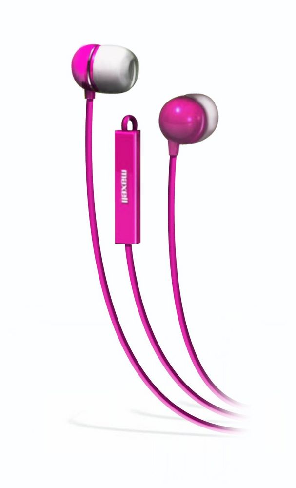 Maxell IEMICPNK (190304) Stereo Earbuds In-Ear Headphones - Pink Image 1