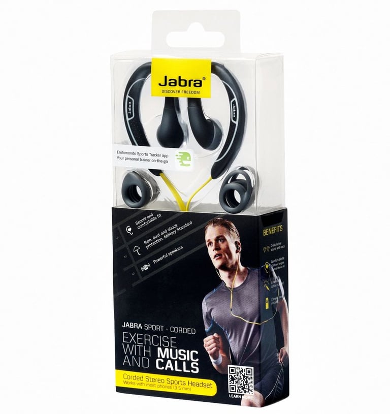 Jabra SPORT CORDED Stereo (iPod/iPhone) Ear-Clip In-Ear Headphones Image 4