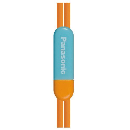 Panasonic RP-HV41-D Eardrops In-Ear Headphones (Orange/Light Blue) Image 2