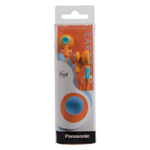 Panasonic RP-HV41-D Eardrops In-Ear Headphones (Orange/Light Blue) Image 3