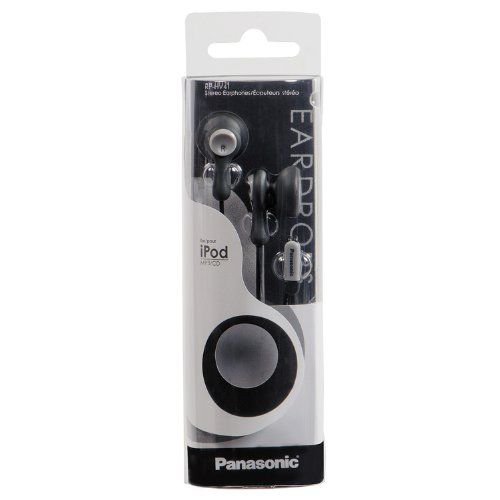 Panasonic RP-HV41-K Eardrops In-Ear Headphones (Black/Gray) Image 3