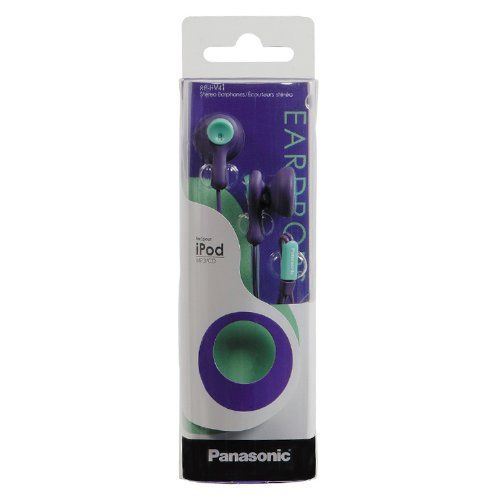 Panasonic RP-HV41-V Eardrops In-Ear Headphones (Violet/Aqua) Image 3