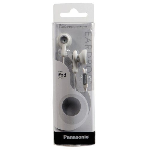 Panasonic RP-HV41-W Eardrops In-Ear Headphones (White/Gray) Image 3