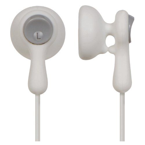 Panasonic RP-HV41-W Eardrops In-Ear Headphones (White/Gray) Image 1