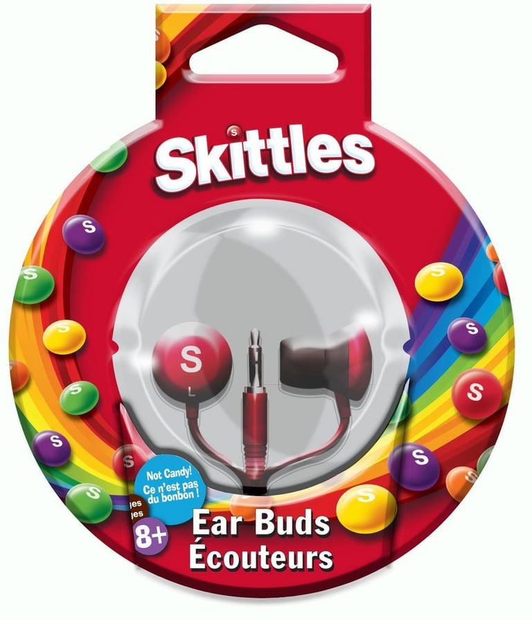 Maxell Skittles SKEB-R (190593) Earbuds In-Ear Headphones - Red Image 2