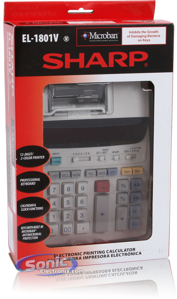 SHARP EL-1801V (EL1801V) 12-Digit Printing Calculator Image 4