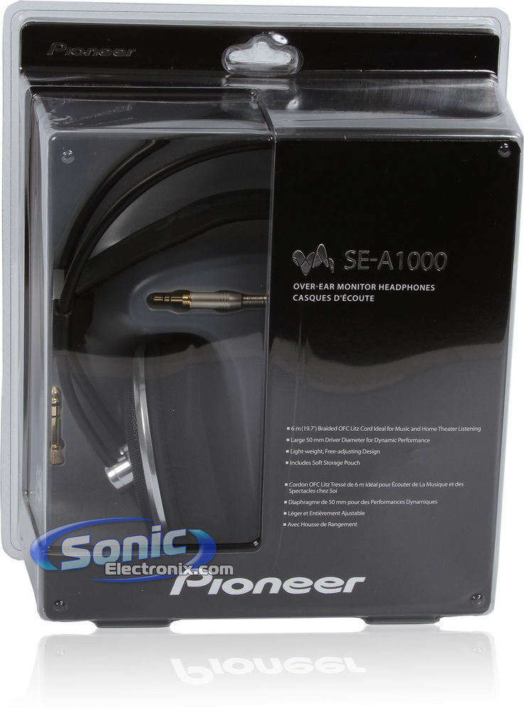 Pioneer SE-A1000 Over-Ear Stereo Headphones (Black) Open Box  Image 11
