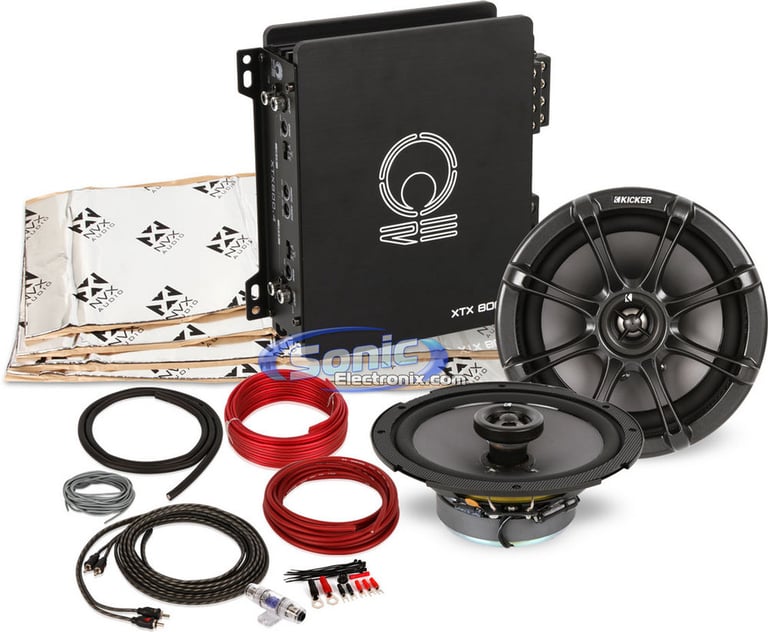Kicker Speakers + RE Audio Amplifier Bundle Image 1