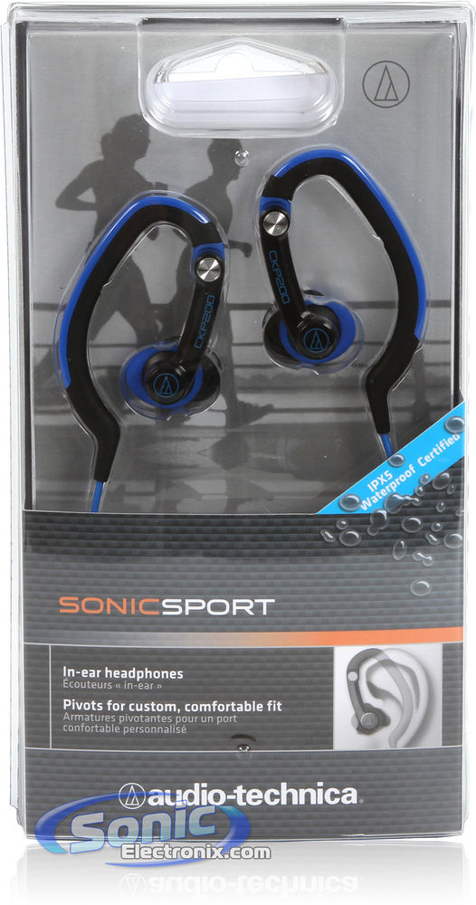 Audio Technica ATH-CKP200BL SonicSport - Blue Image 7