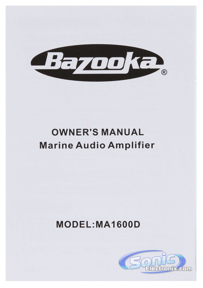 Bazooka MA1600D Image 7