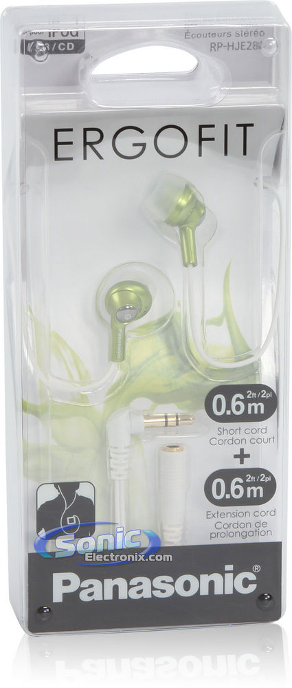 Panasonic RP-HJE280-G In-Ear Headphones/Earbuds (Green) Image 7