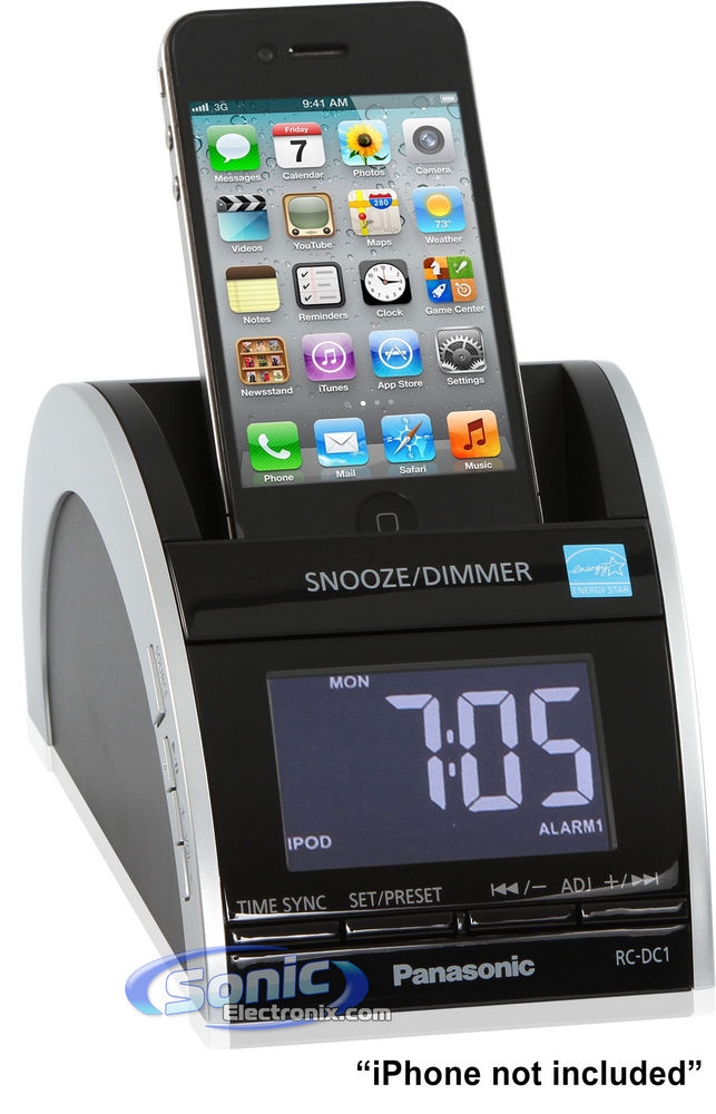 Panasonic RC-DC1 (RCDC1) Alarm Clock iPhone/iPod Speaker Dock Image 1