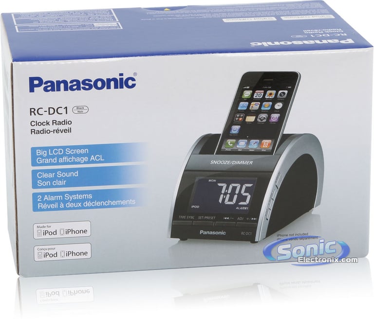 Panasonic RC-DC1 (RCDC1) Alarm Clock iPhone/iPod Speaker Dock Image 7