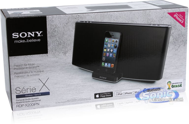 Sony RDPX200iPN (RDP-X200iPN) Wireless Bluetooth Lightning iPhone/iPod Speaker Dock Image 8