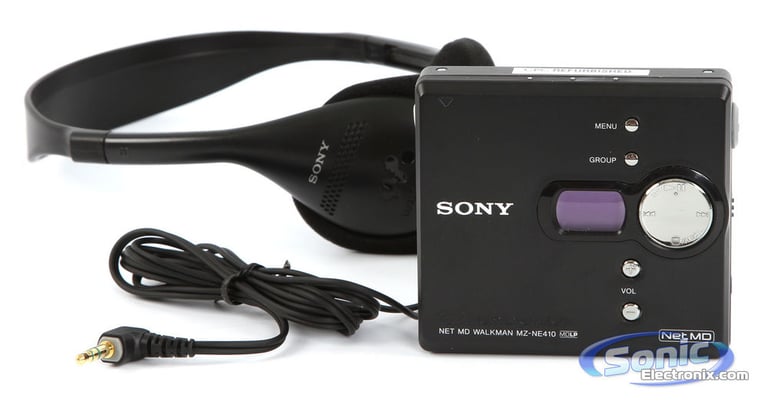 Sony Walkman MZ-NE410 Net MD Walkman MiniDisc Player/Recorder (Factory Refurbished) - Black Image 1