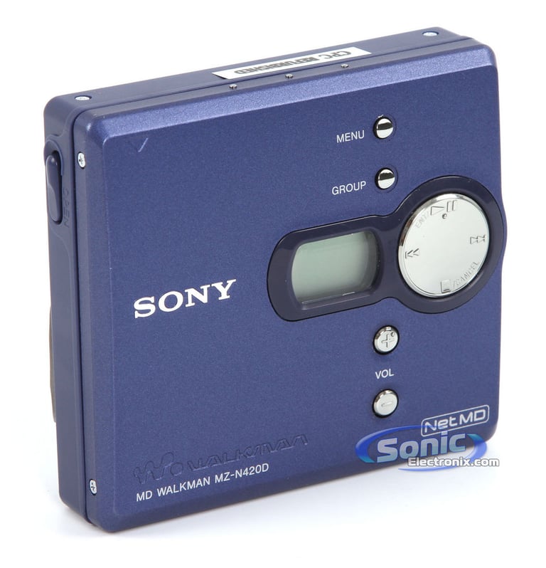 Sony MZ-N420D Net MD Walkman MiniDisc Player/Recorder (Factory Refurbished) - Blue Image 2