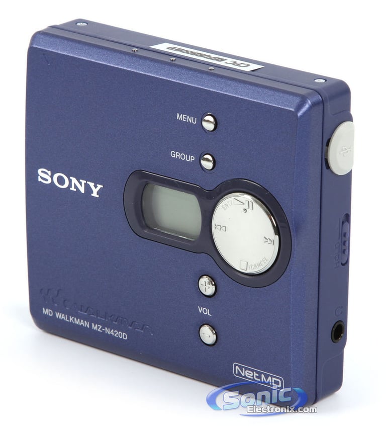 Sony MZ-N420D Net MD Walkman MiniDisc Player/Recorder (Factory Refurbished) - Blue Image 3