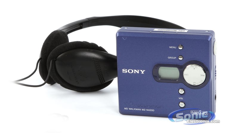 Sony MZ-N420D Net MD Walkman MiniDisc Player/Recorder (Factory Refurbished) - Blue Image 1