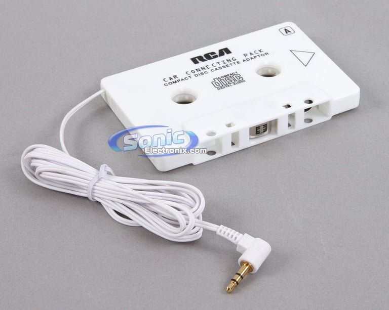 RCA AH760R Car Audio MP3 CD Cassette Tape Deck Adapter (White) Image 1